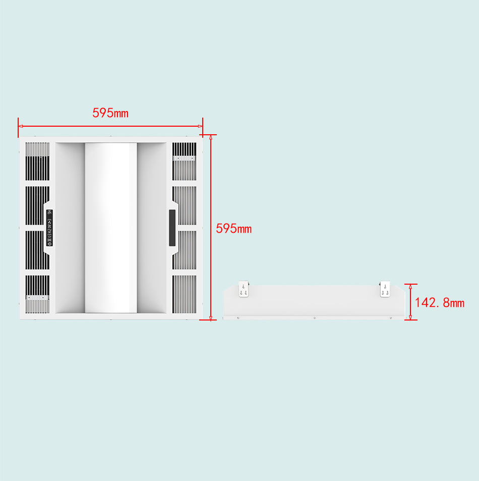 Désinfectant léger GermAwayUV UVC Troffer 254 nm