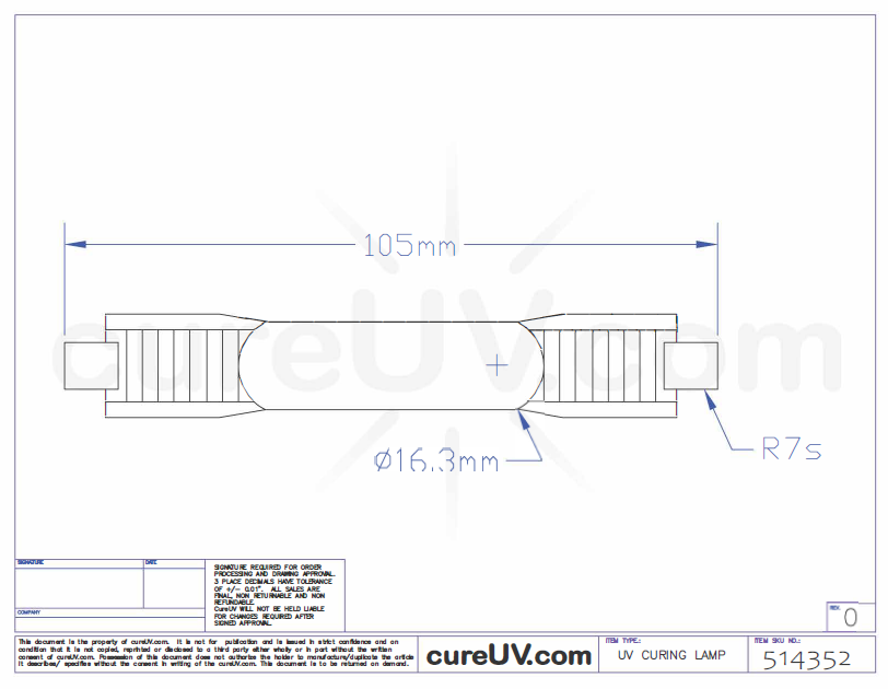 ColorSpan 5400 UV Curing Bulb - CureUV Brand