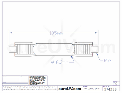 ColorSpan 5445 UV Curing Bulb - CureUV Brand