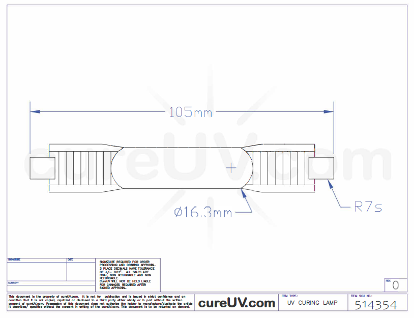 ColorSpan 5465 UV Curing Bulb - CureUV Brand