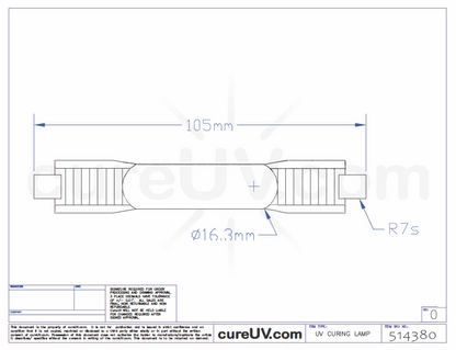 Heraeus RQ 436 Z4 UV Curing Bulb - CureUV Brand