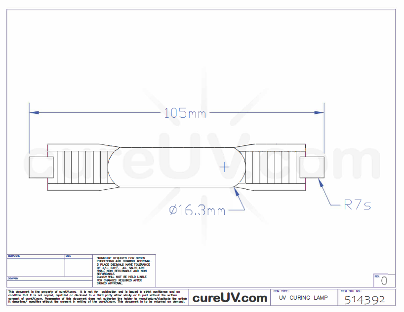 Henkel 97246 UV Curing Bulb - CureUV Brand