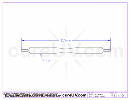 Fusion UV 558394 Lampe UV de type D équivalente 6"