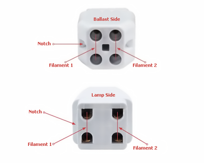 Replacement UV Lamp Connector 4 Pin Socket