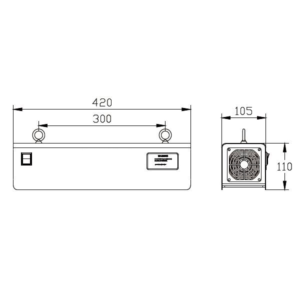 Suspension UV LED Lamp 80W 8000uW/cm²