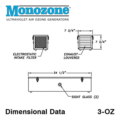 3oz Monozone Dimensions