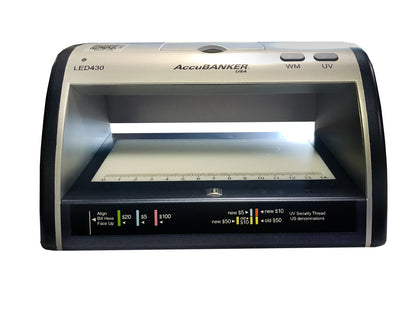 Accubanker LED430 Compact Counterfeit Money Detector with UV/WM