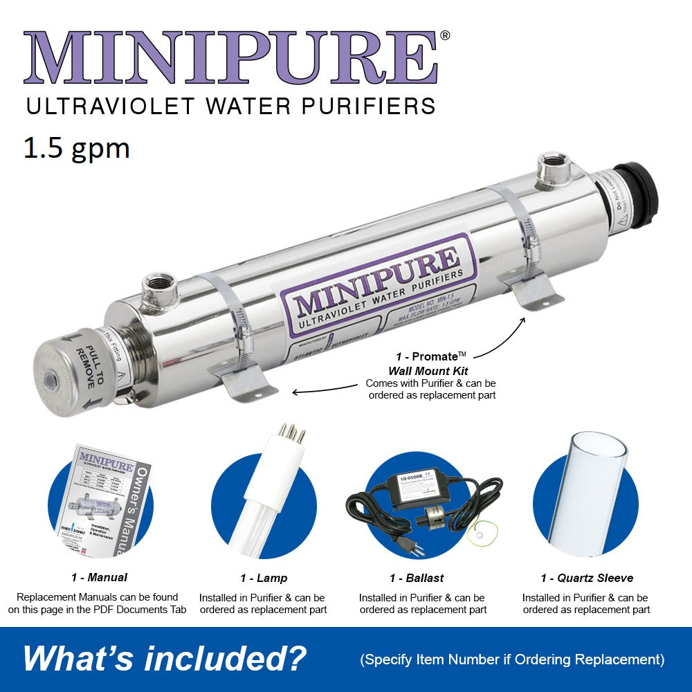 1.56GPM Minipure UV Sterilizer