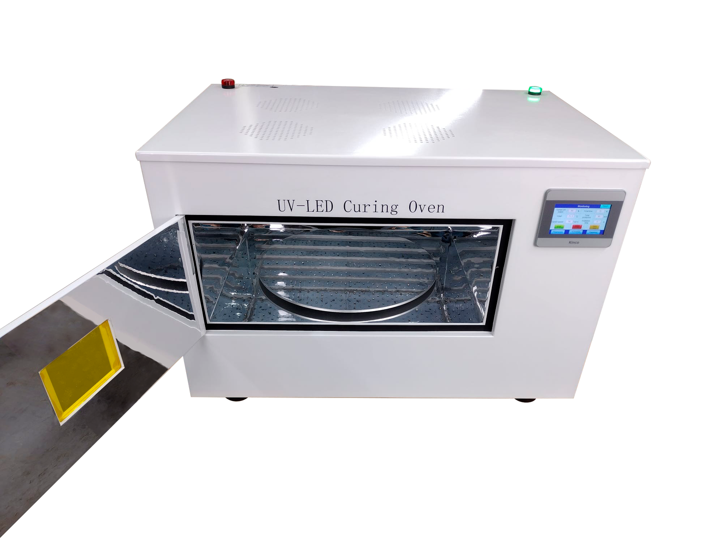 High-Powered LED UV Curing Chamber with Rotating Tray (523mm L x 460mm W x 200mm H)