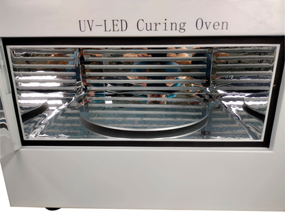 High-Powered LED UV Curing Chamber with Rotating Tray (523mm L x 460mm W x 200mm H)