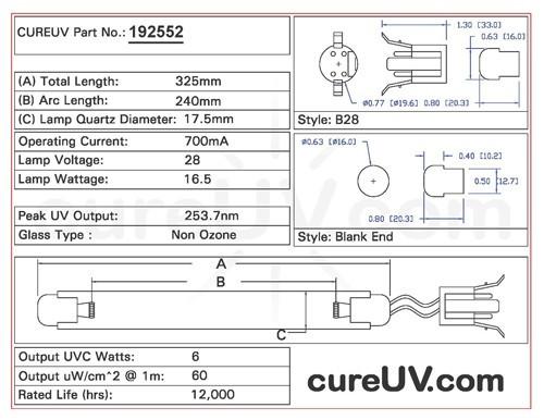 Germicidal UV Bulbs - Aqua Treatment Service ATS4-325 Replacement UVC Light Bulb