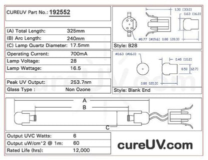 Germicidal UV Bulbs - Aqua Treatment Service ATS4-325 Replacement UVC Light Bulb