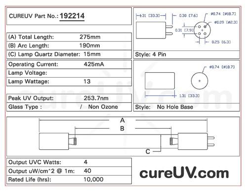 Germicidal UV Bulbs - Pura 36002017 Replacement UVC Light Bulb