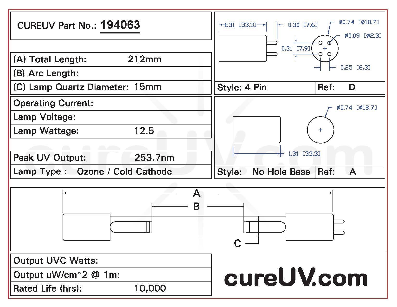 Germicidal UV Bulbs - Rainsoft - Air Master Ultra Ozone UV Light Bulb For Germicidal Air Treatment