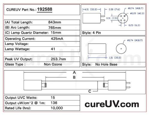 Germicidal UV Bulbs - Sterilight R-Can S8RL Compatible Generic Replacement UVC Light Bulb