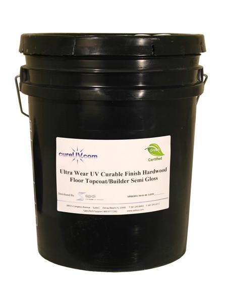 Resin - Ultra Finish - Semi-Gloss Topcoat - UV Cure Hardwood Floor - 5 Gallons