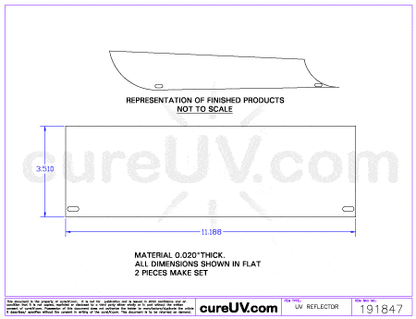 UV Curing - Aetek Part # 0701172 UV Curing Reflector Liner