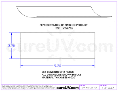 UV Curing - American Ultraviolet Part # A9481MCB Compatible Generic UV Curing Reflector Liner