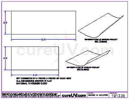 UV Curing - Inca Columbia Turbo Dichroic Coated UV Reflector Liner