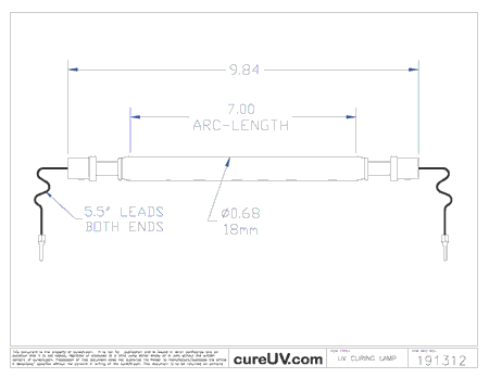 UV Curing Lamp - Agfa Anapurna M2 Digital UV Printer Lamp Bulb