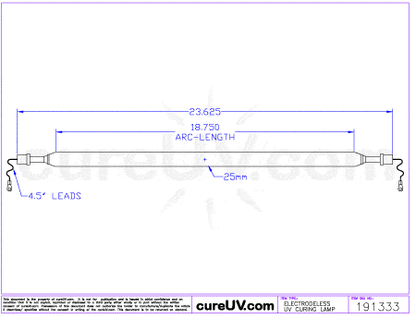 UV Curing Lamp - Brewer Part # 1860C UV Curing Lamp Bulb