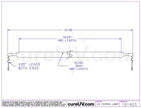 UV Curing Lamp - Eye/Origin Part # H24L61 UV Curing Lamp Bulb