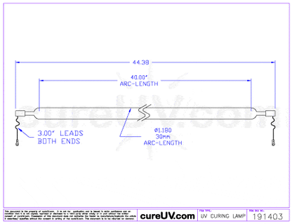 UV Curing Lamp - Eye/Origin Part # H24L61 UV Curing Lamp Bulb