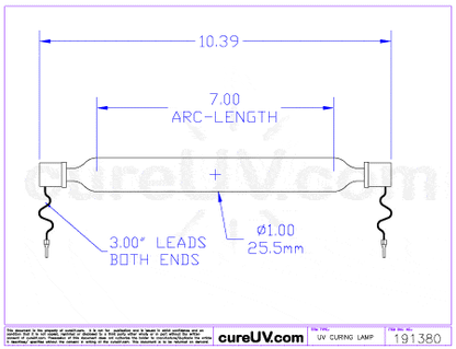 UV Curing Lamp - Gandinnovations Jeti 3150 397-000175 UV Curing Lamp Bulb