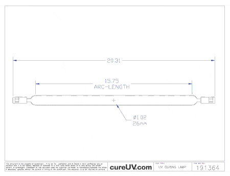 UV Curing Lamp - Generic Equivalent For IST Part # M400N2L UV Curing Lamp Bulb