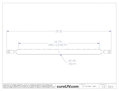 UV Curing Lamp - Generic Equivalent For IST Part # M400N2L UV Curing Lamp Bulb