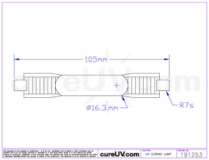 UV Curing Lamp - HP DesignJet H35500 CH231A UV Curing Lamp Bulb