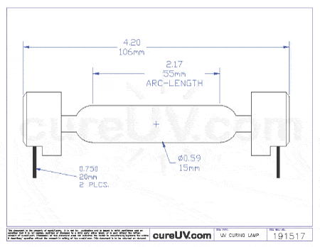 UV Curing Lamp - Integration Technology SubZero SO 055A UV Curing Lamp Bulb