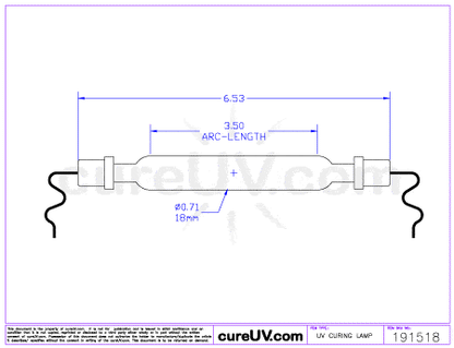 UV Curing Lamp - Integration Technology VZero 085A V0 085A UV Curing Lamp Bulb