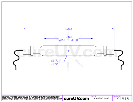 UV Curing Lamp - Integration Technology VZero 085A V0 085A UV Curing Lamp Bulb