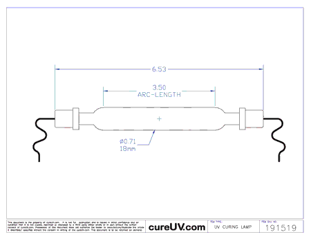 UV Curing Lamp - Integration Technology VZero 085D V0 085D UV Curing Lamp Bulb