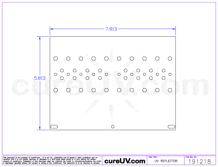 UV Curing Lamp - MetalBox Part # MB426 UV Curing Lamp And Reflector Kit - 25mm Focal Point