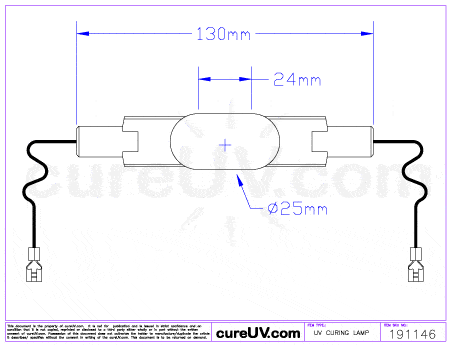 UV Curing Lamp - Ushio MHL-1000 Metal Halide UV Lamp