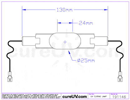 UV Curing Lamp - Ushio MHL-1000 Metal Halide UV Lamp