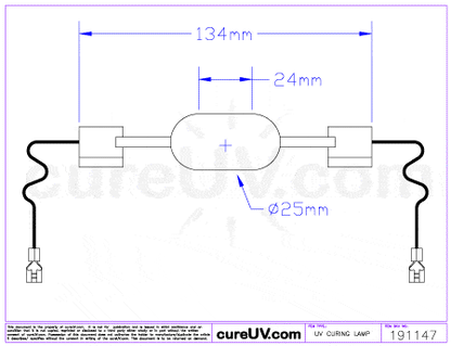 UV Curing Lamp - Ushio MHL-1000S Metal Halide UV Lamp