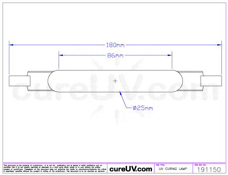 UV Curing Lamp - Ushio MHL-1403 Metal Halide UV Lamp