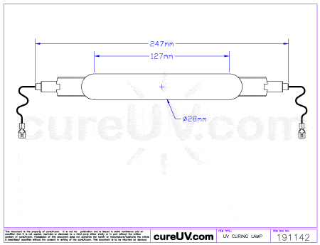 UV Curing Lamp - Ushio MHL-281L Metal Halide UV Lamp