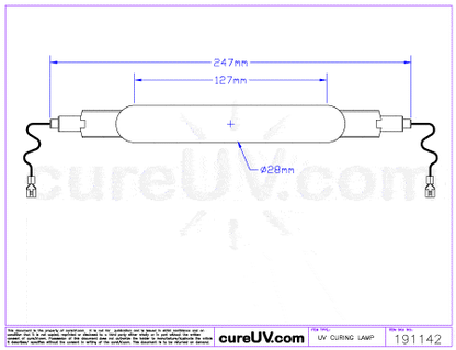 UV Curing Lamp - Ushio MHL-281L Metal Halide UV Lamp