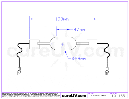 UV Curing Lamp - Ushio MHL-3001S Metal Halide UV Lamp