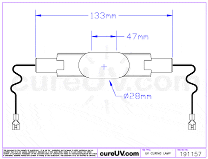 UV Curing Lamp - Ushio MHL-3007 Metal Halide UV Lamp