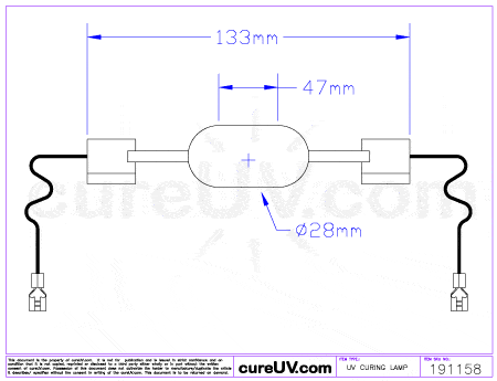 UV Curing Lamp - Ushio MHL-3007S Metal Halide UV Lamp