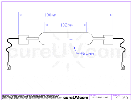 UV Curing Lamp - Ushio MHL-3027S Metal Halide UV Lamp