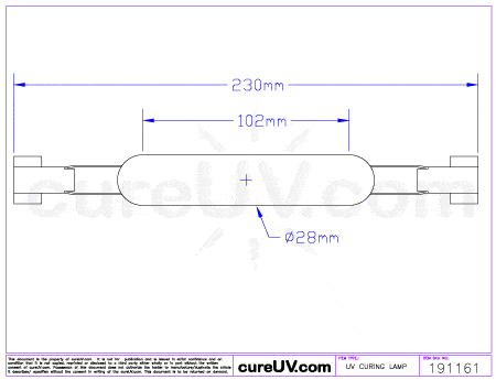 UV Curing Lamp - Ushio MHL-4007 Metal Halide UV Lamp