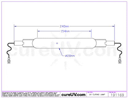 UV Curing Lamp - Ushio MHL-5020 Metal Halide UV Lamp