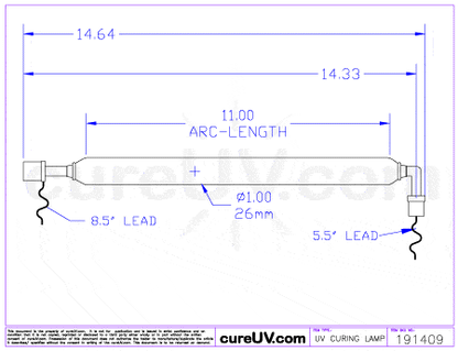 UV Curing Lamp - UV Research Part # HT5260 UV Curing Lamp Bulb