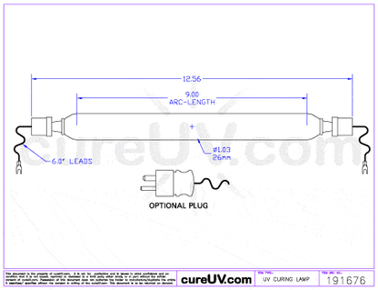 UV Curing Lamp - VUTEk GS3200 45078276 UV Curing Lamp Bulb